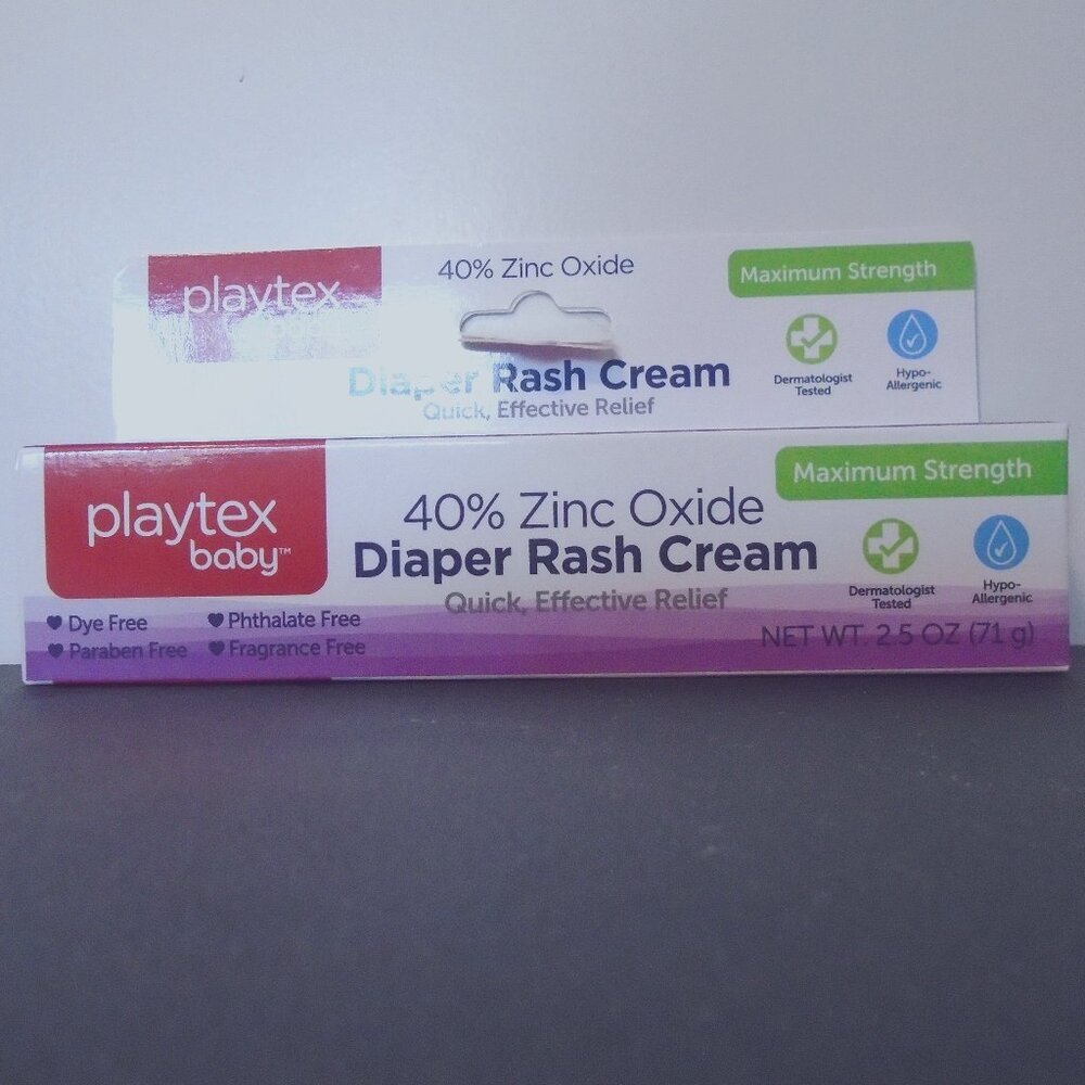 Playtex Baby Diaper Rash Cream Maximum Strenght 2.5 oz.-Quick/Effective Relief